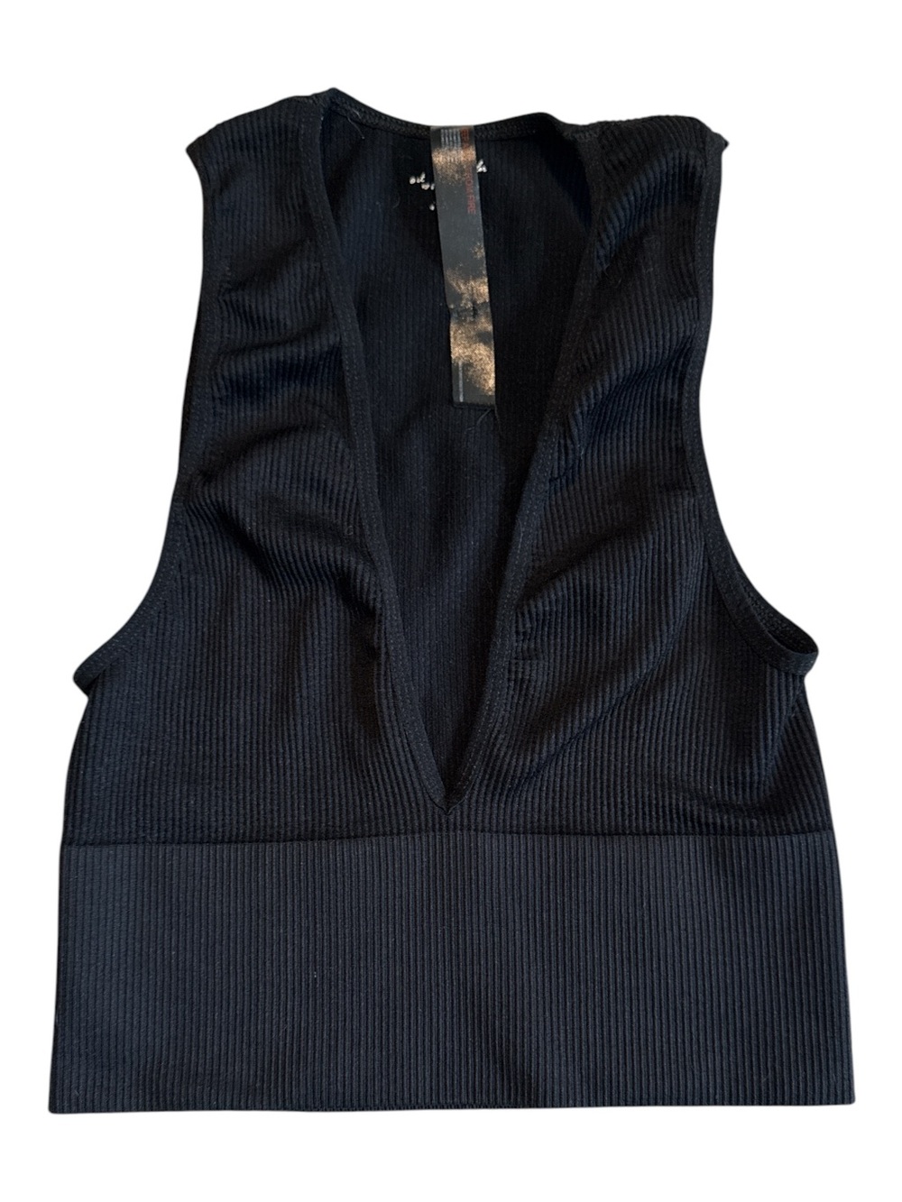 THREE Urban Outfitters Out From Under Deep Plunge Ribbed Cropped Tops Size Small - Picture 7 of 11